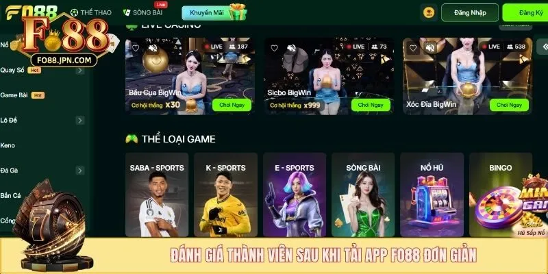 Tải App FO88 - Trải Nghiệm Cược Với Mức Thưởng Hấp Dẫn 3 Đánh giá thành viên sau khi tải app FO88 đơn giản